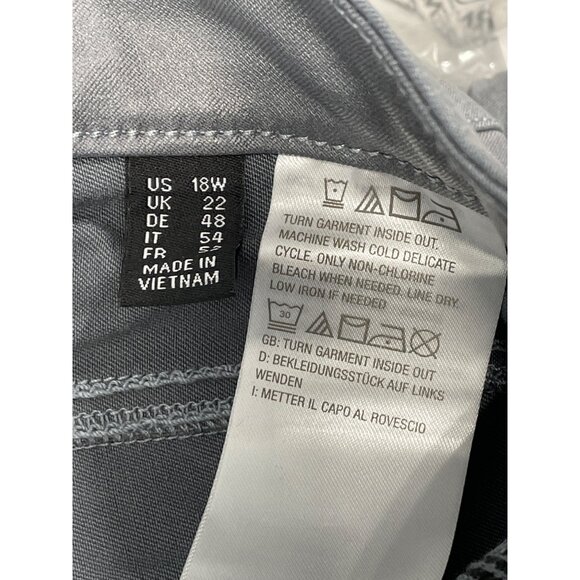 GRAVER Susan Graver Regular Coated Stretch Woven Ankle Pants 18W Dark Pewter NEW - Picture 5 of 7